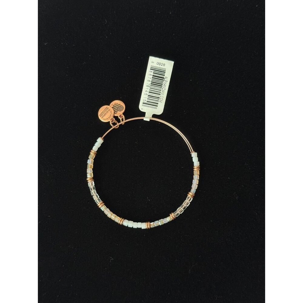alex and ani rose gold beaded bracelet | + energy | new with box